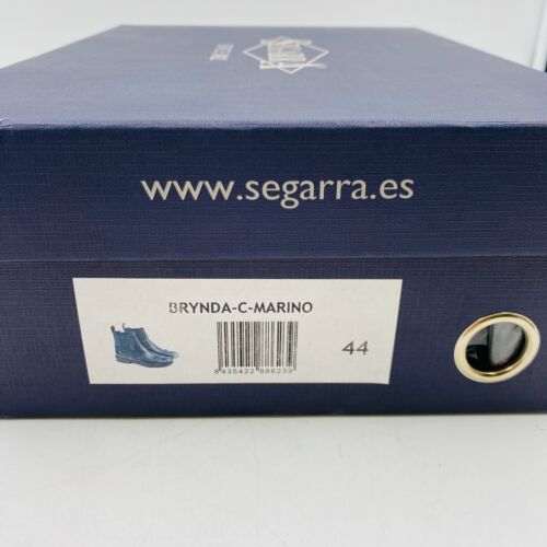 Botines Chelsea de cuero azul oscuro SEGARRA para hombre EUR 44 UK 9 US 10 - Imagen 11 de 13