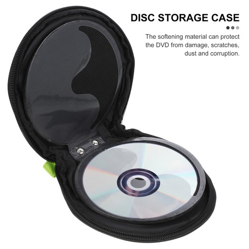 CD Case 20-slot Media Case DVD Organizer CD Holder Storage Case For Car Travel - Afbeelding 2 van 10