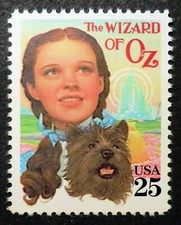 2445 MNH 1990 25c Wizard of Oz Classic Films Toto Judy Garland Emerald City 