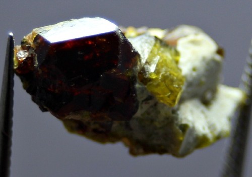 13.0 CT Rare Green Vesuvianite with Vivianite Crystals miniature Specimen - Picture 3 of 10
