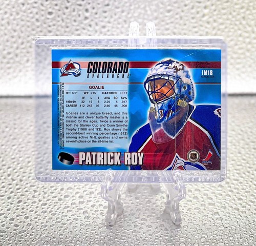 PATRICK ROY 1999 O-Pee-Chee Chrome #IM18 ICE MASTERS REFRACTOR AVS GOAT & HOF - Picture 2 of 2