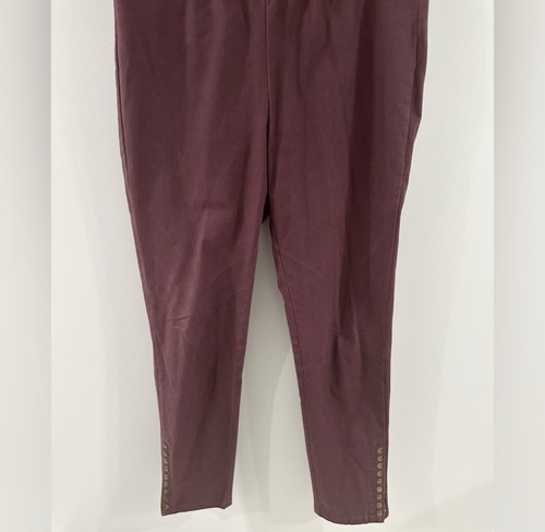Soft Surroundings Ankle Snap Pull On Pants Purple Size Large Tall - Picture 4 of 6