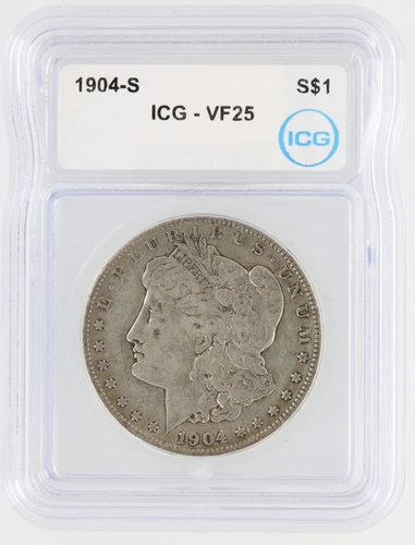 1904-S Morgan Dollar NGC VF25 San Francisco Minted Silver Dollar No Reserve