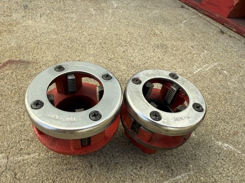 1-1/4" & 1” NPT 12-R RH Die Head & Dies 4 Replacement Ratchet Pipe Threader - Picture 7 of 10