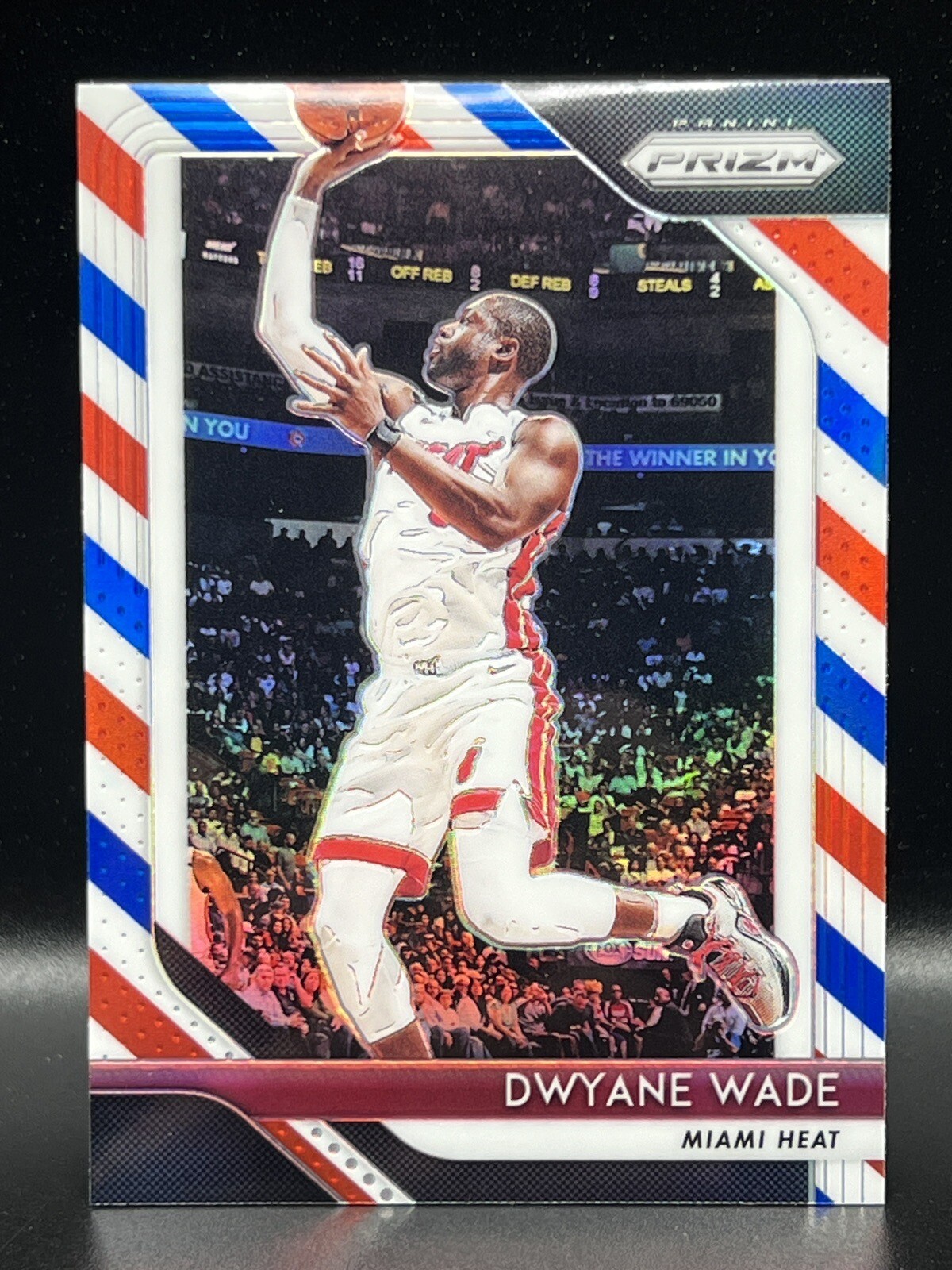 2018-19 Panini Prizm DWYANE WADE Red White Blue RWB 206 Miami Heat HOF