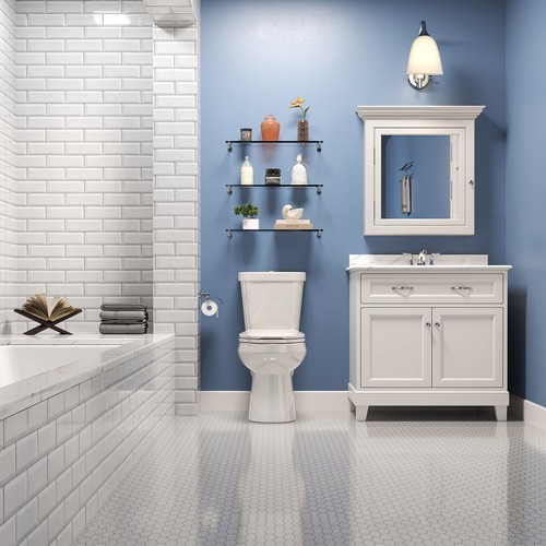 HOROW 17,5" zweiteilige Toilette mit ADA Sitzhöhe 1,1/1,6 GPF DUAL/Einzelspülung - Bild 3 von 17