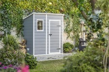 BOX CASETTA IN RESINA DA GIARDINO CM 183,5X111X200,5H CM MANOR 6X4 PENT GRIGIO