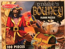 Melissa And Doug 100 Piece Jigsaw Floor Puzzle - Pirates Bounty Complete