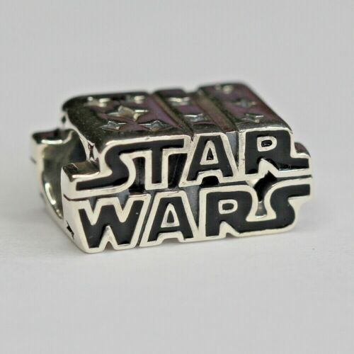 New Authentic Pandora Charm Star Wars Silver 3D Logo Sterling Silver 799246C01