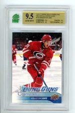 2016-17 UPPER DECK CANVAS C96 YOUNG GUNS ROOKIE RC SEBASTIAN AHO - MNT 9.5 GEM
