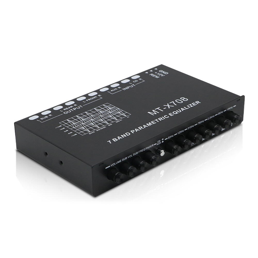 Professional 7 Band Car Equalizer Multifunctional Car Audio