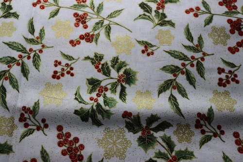 Benartex Fabric Christmas Winter Festive Season Holly Berry choice by yard - Picture 23 of 33