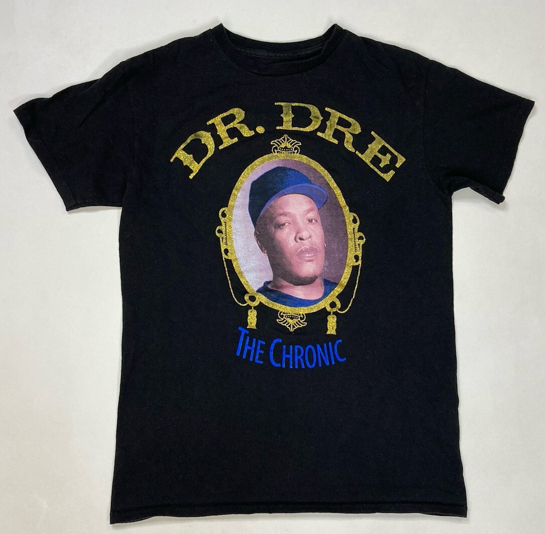 FILA Dr Dre The Chronic Death Row Maglietta Grafica Donna Piccola Nera Musica Rap