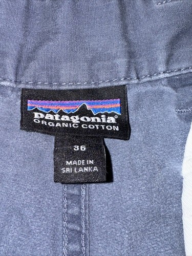 PATAGONIA Worn Wear Shorts Men's Size 36 Navy Organic Cotton Hiking Outdoors - Picture 4 of 7