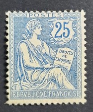 lot n°  488 Timbre France Mouchon n° 127  Neuf ** MNH   Cote : 500  € TTB