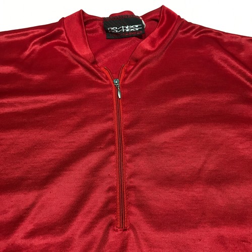 Camiseta deportiva de colección Nashbar roja 1/4 cremallera manga corta ciclismo bicicleta de montaña MTB mediana - Imagen 3 de 5