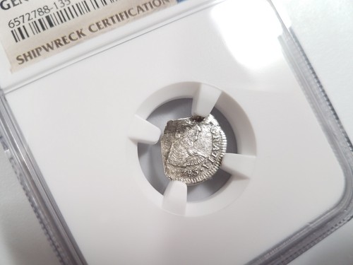 EL CAZADOR Shipwreck NGC (1772-83) Mexico 1/2 Real Sea Salvaged Sunken Treasure - Picture 4 of 12