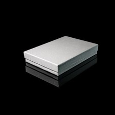 100 White Cotton Filled Jewelry Gift Boxes 5 3/8" x 3 7/8" x 1" H