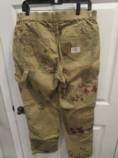 URBAN OUTFITTERS BDG PRINTED PULL-ON DOUBLE KNEE WORK PANTS SIZE MEDIUM NEW