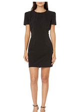 NEW, MILLY Short Sleeve Raglan Shift Dress in Black - Size 8 D4762