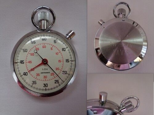 CHROME METAL SHOCKPROOF LOV CHRONOMETER - Picture 1 of 1