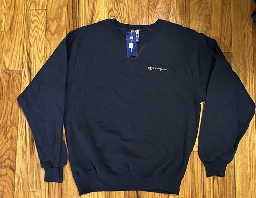 NWT New Vintage Champion Navy Blue Crew Neck Sweatshirt Size Medium M - 第 1/4 張圖片