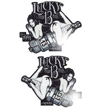 Set Aufkleber Sticker Pin Up Zündkerze Stickerbomb US-Car Retro Auto OEM Tuning