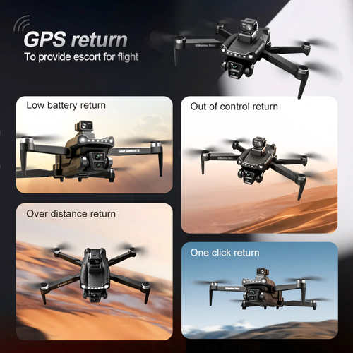 Drone Quadrirotor Pliable 8K HD Professionnel WiFi 5G Évitement d'Obstacles - Photo 4/6