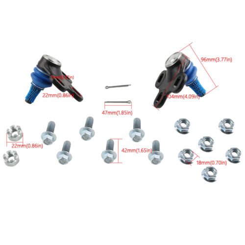 Front Lower Ball Joint Set for 2016-20 Honda Civic X FC FK SI RS Camber Adjuster - Picture 2 of 10