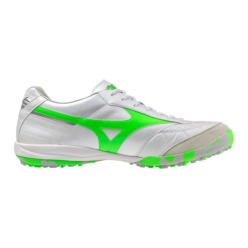 MIZUNO MORELIA SALA JAPAN TF Q1GB2511 37 Super White Pearl×Neon Green New w/Box - Picture 10 of 12