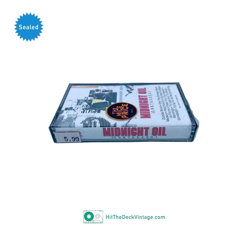 Midnight Oil 10, 9, 8, 7, 6, 5, 4, 3, 2, 1 Cassette Tape (1983) Alt Rock SEALED - Image 3 of 4