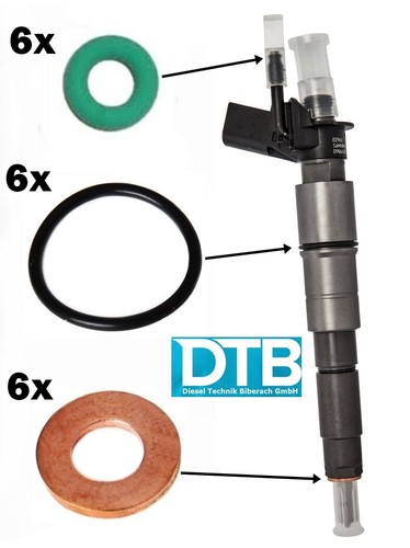 Einspritzdüse Injektor Injektoren Dichtsatz BMW Kupferdichtung O-ring 0986435359 - Bild 1 von 11