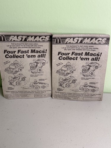 1985 McDonald's Happy Meal Fast Macs 2er Set - Bild 4 von 4