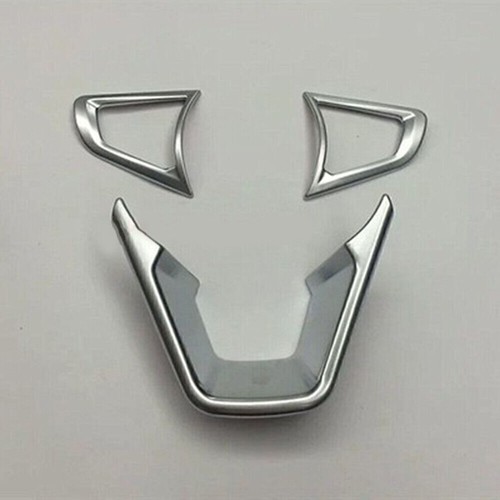 3PCS For Ford Mondeo Fusion 2013-2020 Steering Wheel Sheet Cover Silver N - Picture 2 of 3