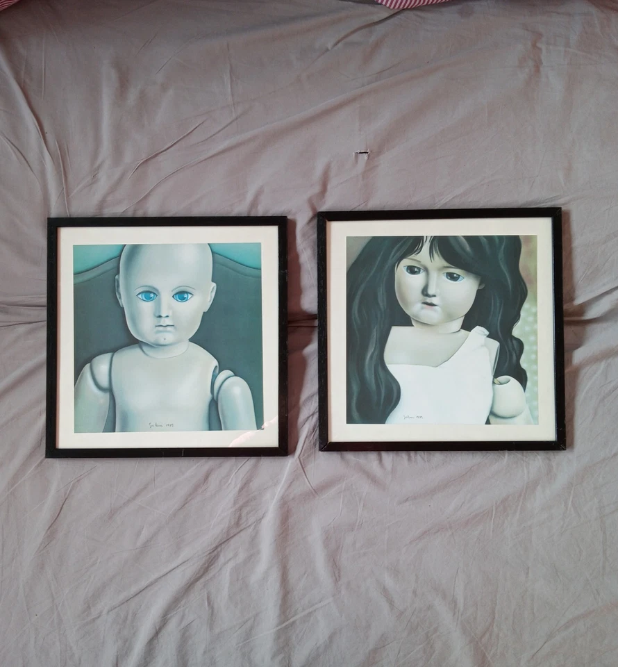 Kunstdruck Günter Gritzner signiert, datiert 1973, Puppe, Junge, Mädchen - Bild 2 von 4