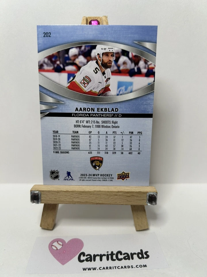 AARON EKBLAD 2023-24 Upper Deck MVP Hockey SP #202 Florida Panthers - Image 4 of 4