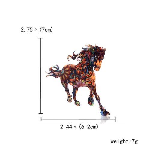 Acrylic Handmade Printing Flower Animal Dog Cat Brooch Pin Fashion Women Jewelry - Foto 25 di 25