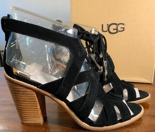 UGG HARRIS 1020323 BLACK BLOCK/ HEALS SIZE 11 100% AUTHENTIC BRAND NEW**WOMAN’S - Picture 3 of 12