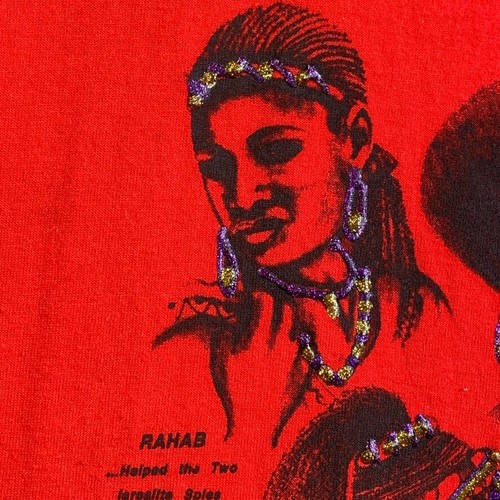 90s Black History T-Shirt XXL Women of God Queen Sheba Red Single Stitch USA Vintage - Bild 4 von 14