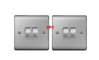 2 Stück Alpine Edelstahl 10 A 2 Gang 2-Wege Lichtschalter X1