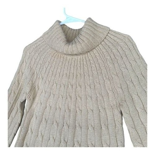 Alfani Petites No Size Gold Metallic Thread Turtleneck Sweater Bell Sleeve - Picture 4 of 13