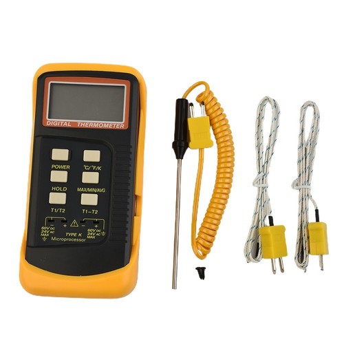 Dual Channel K-Type Digital Thermocouple Thermometer 6802 II, 2 Sensors & Probe - Picture 10 of 21