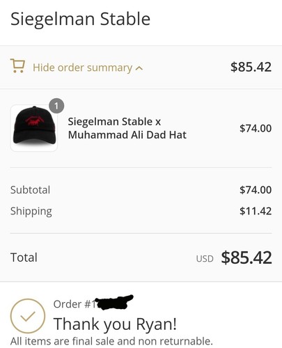 Siegelman Stable x Muhammad Ali Dad Hat *Limited Edition* - Picture 6 of 6