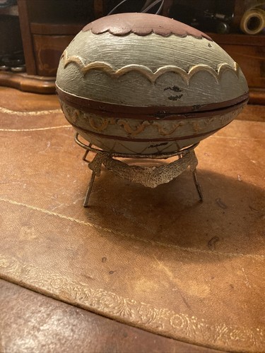 Ostereier Holzmetall,handbemalt,alt, Aufsteller,Ei,Ostern XL Deko,15x14x10cm - Bild 3 von 13