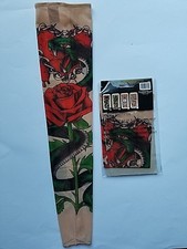 Temporary Fake Tattoo Sleeve Arm Body Stockings Elastic Cool Halloween gift