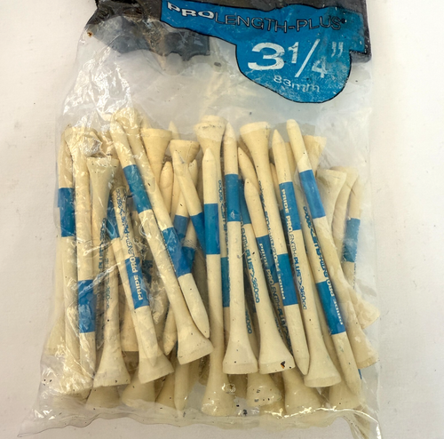 53PC GOLF TEE PRIDE PROLENGTH PLUS 3-1/4" 360CC WOOD OFF WHITE BLUE MADE IN USA - Picture 6 of 14