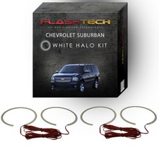 White Angel Eye LED Headlight Halo kit for 07-13 Chevrolet Suburban Headlights