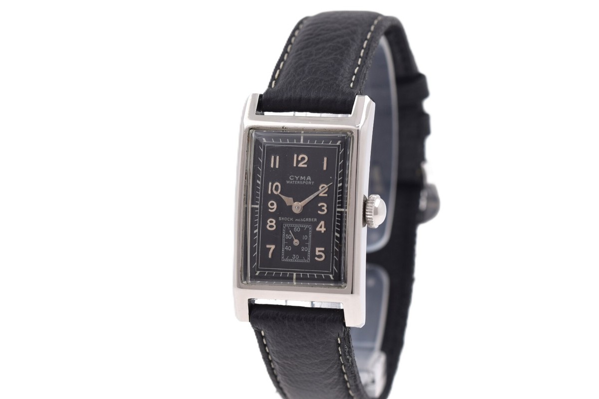 CYMA by Synchron 懐中時計 CYMA Watersport Rectangular Tank Ultra Rare Vintage Watch Caliber