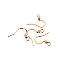 Rose Gold Tone Stainless Steel Earrings - French Hooks - 4 Pieces - FD777