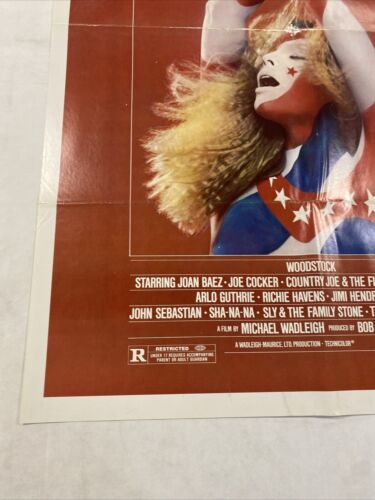 UNBENUTZT 1979 WOODSTOCK ORIGINAL 27x41 FILMPLAKAT JIMI HENDRIX NIEDRIGER PREIS! - Bild 3 von 6